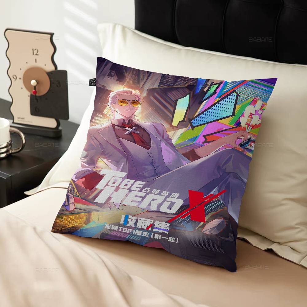 Подушки с принтом из аниме To Be Hero X Мультяшные декоративные чехлы для дивана Домашний двусторонний принт Короткий плюш Милый чехол для подушки