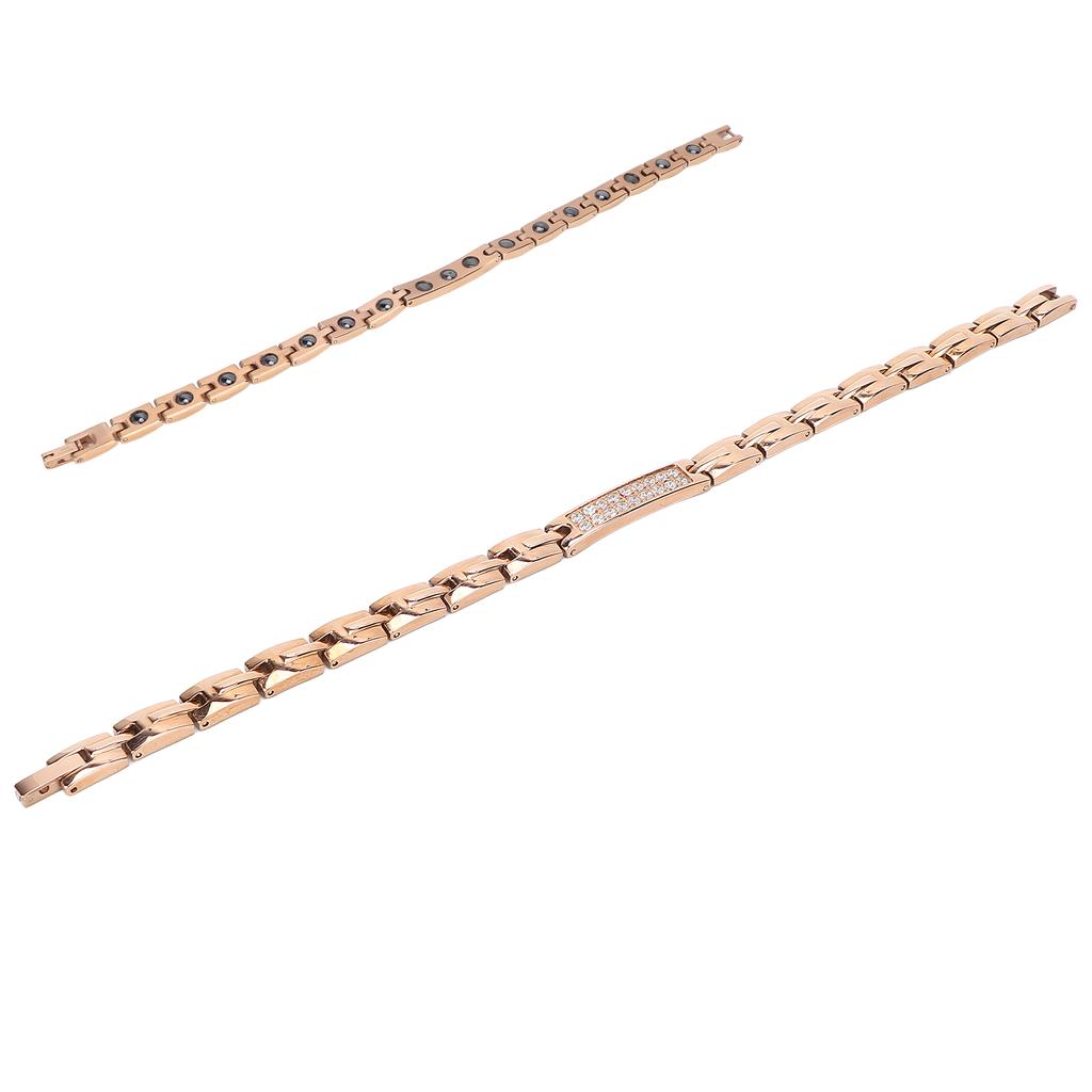 Женский браслет магнитной терапии уменьшает усталость, снижает вес, облегчает боль, браслеты из титановой стали