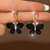 TEMU Rhinestone Butterfly Earrings - Elegant & Fashionable for All Occasions