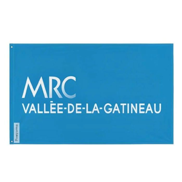 Drapeau - La Vallée-de-la-Gatineau - 128 x 192 cm - Polyester - Impression recto/verso - Œillets en fer