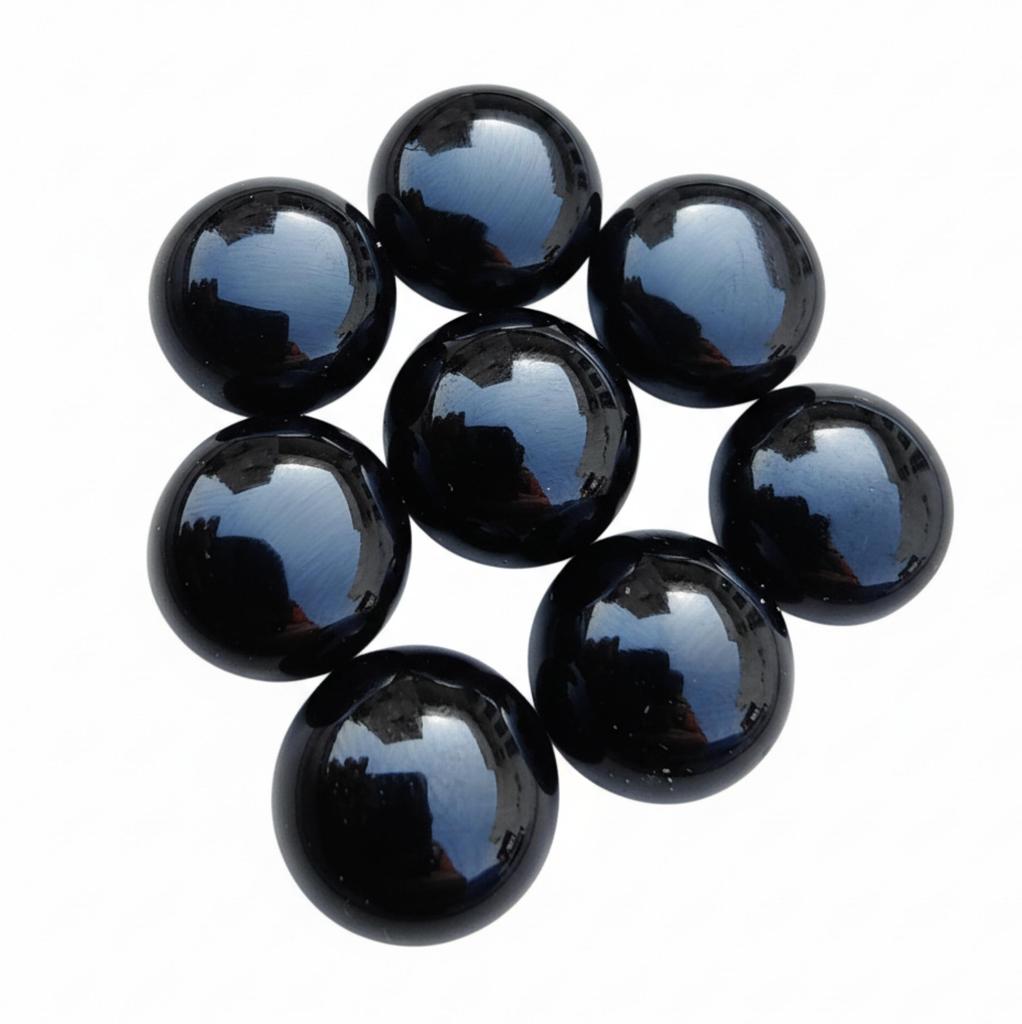 Круглые кабошоны из черного оникса: Драгоценные камни для изготовления ювелирных изделий
