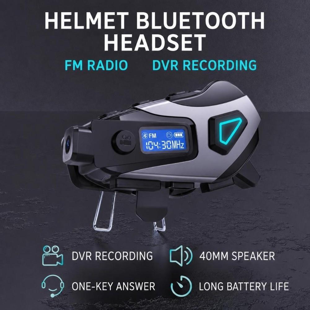 Шлем-гарнитура с HD-камерой 4K, шумоподавление, Bluetooth-гарнитура для мотоциклистов