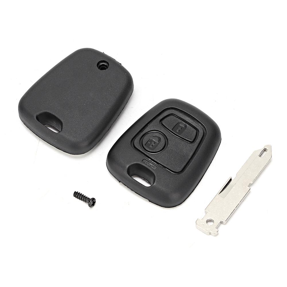 2 Buttons Key Shell Car Key Case Cover Replacement Accessory Fit for Peugeot 206 306 307
