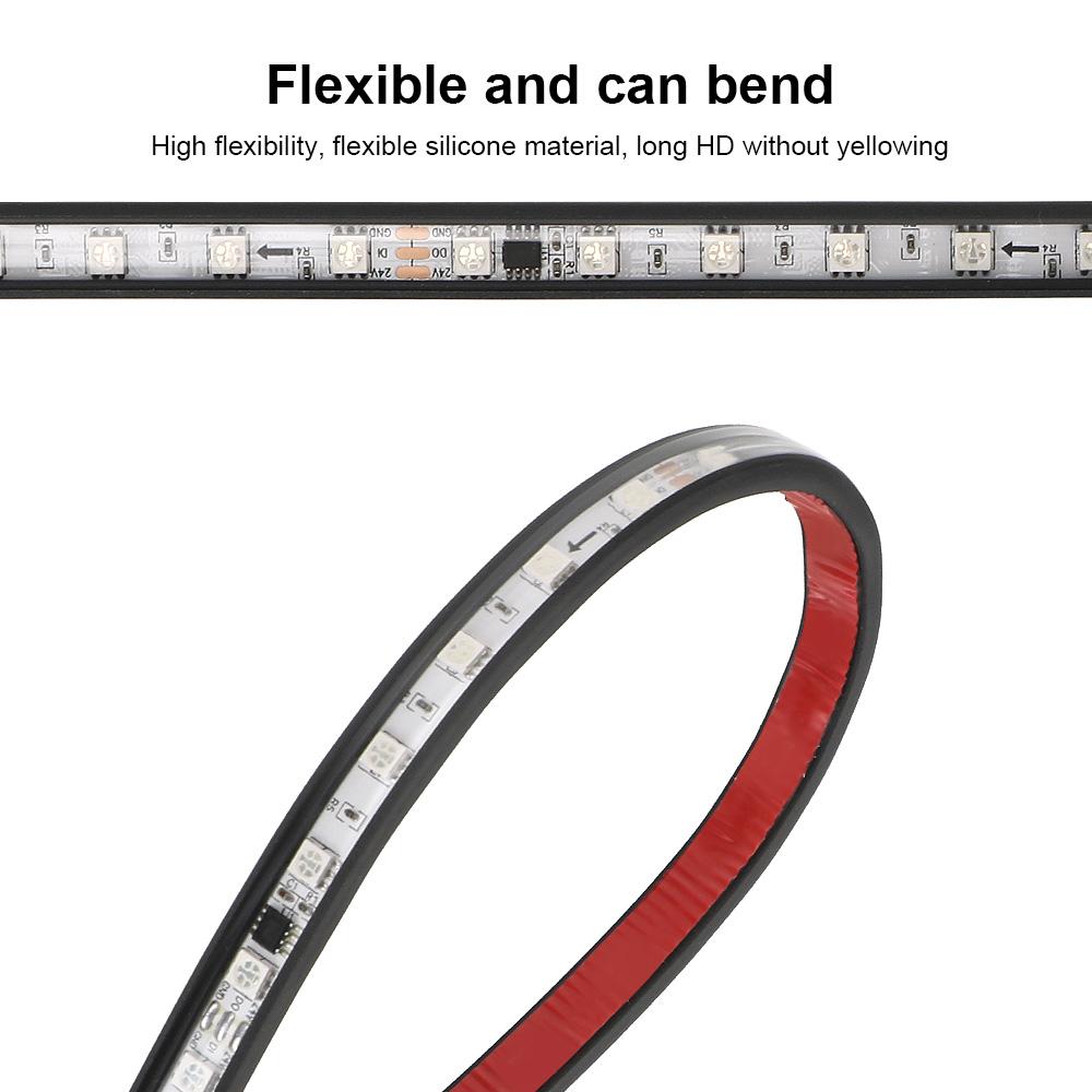 Красочные гибкие светодиодные ленты 24 В атмосферные лампы для крыши грузовика супер яркие 1-2,4 м