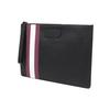 Bally Red And White Striped Business Simple Solid Color Coin Purse Commuter Bag PVC Clutch Men Clutch Black BHALDEN-OF-36