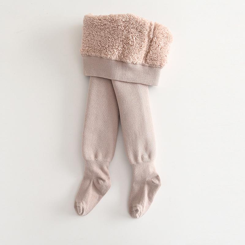 Зимние детские леггинсы в полоску с флисовой подкладкой, плотные и теплые колготки для малышей и детей, сохраняющие тепло