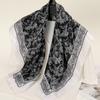 Luxury Designers 90*90cm Square Scarf Line Foulard Headband Printed Silk Scarf Smooth Hair Wrap Women