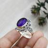 Amethyst Oval Gemstone Boho Designer Ring, 925 Sterling Silver Ring, Bohemian Ring, Statement Ring, Handmade Ring, Bezel Ring