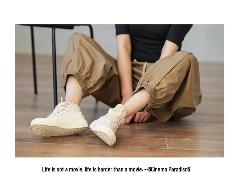 Женские брюки карго гаремы в корейском стиле: Свободный крой, эластичная талия, большой размер, манжеты на щиколотках, для лета и осени.