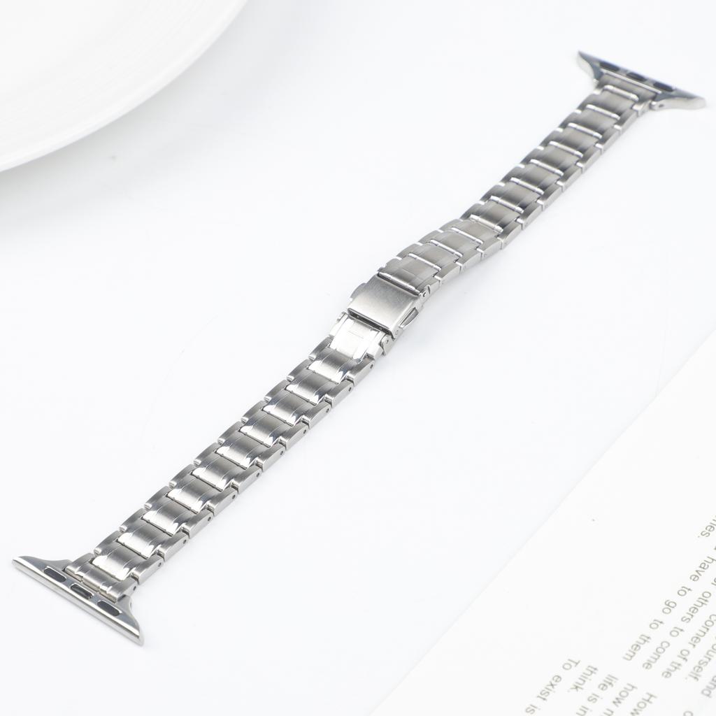 Slim Stainless Steel for Apple Watch band 40mm 44mm 46mm 49mm 38mm 41 42 45mm Metal Bracelet iWatch series 10 9 se Ultra2 strap