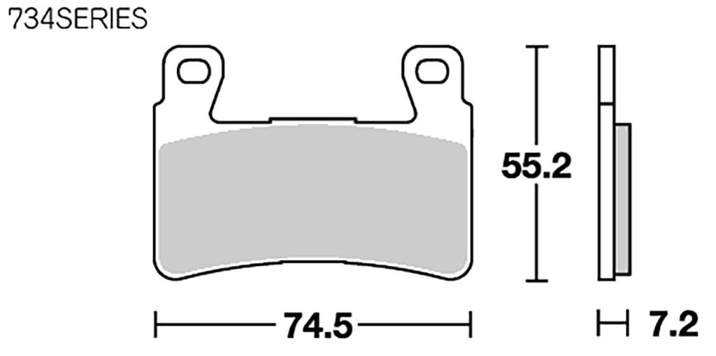 KITACO SBS Brake Pad 734HS (For Front) Sinter Metal Material