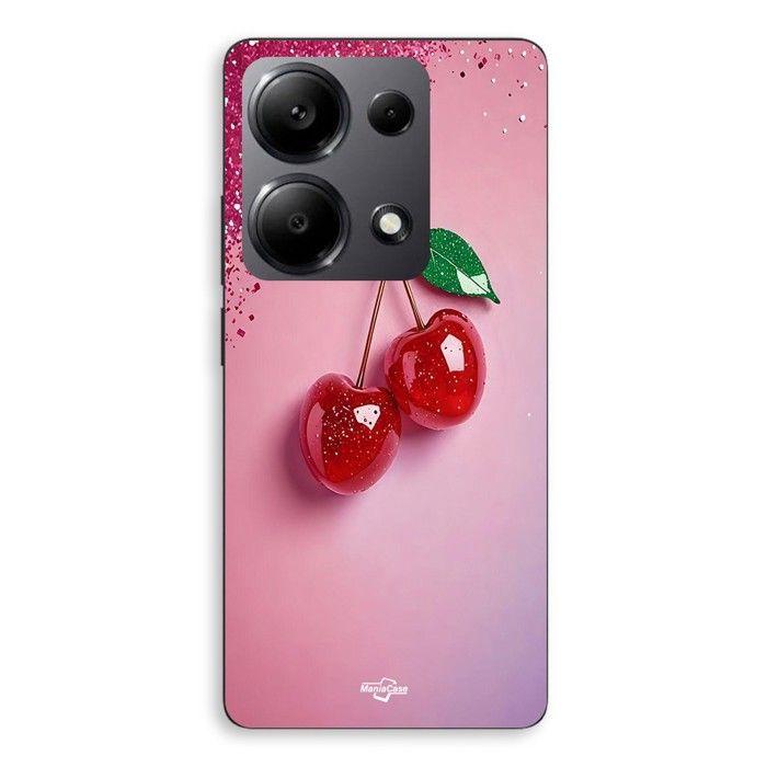 Coque de téléphone - MANIACASE - Xiaomi Redmi Note 13 Pro 4G - Silicone - Souple - Cerise brillante