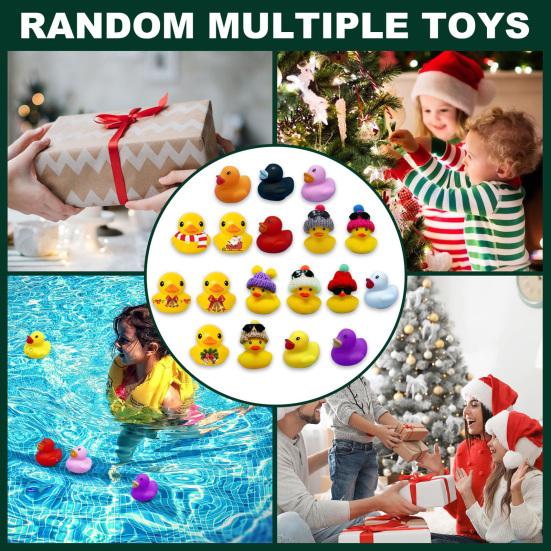 Duck Advent Calendar Eye-catching Festival Toys Christmas Patterns Everlasting Little Yellow Duck Toy Box for Christmas