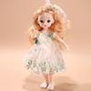 30CM Mini Movable 15Jointed Doll Girls Toy 3D Big Eyes BJD Princess Full Outfits Dresses Collection Childrens Doll Gift