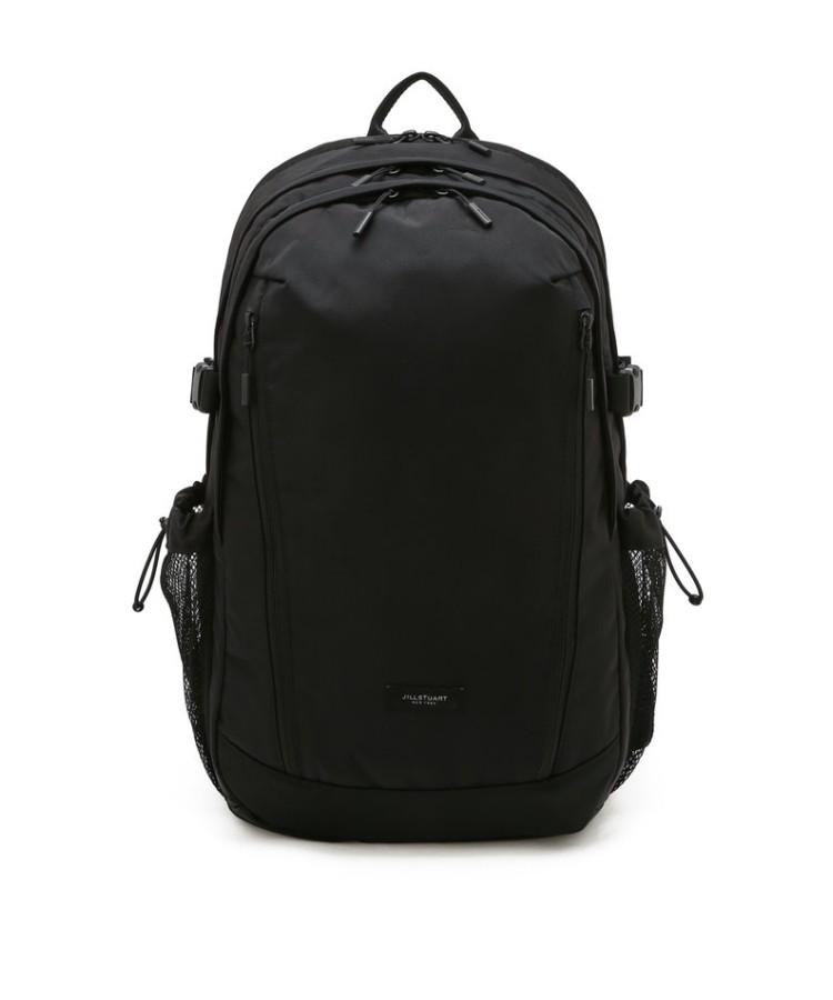 Jillstuart Men Acc Black Logo Patch Nylon Backpack