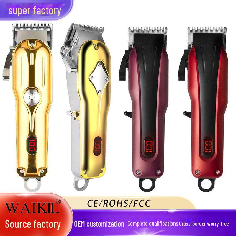 Professional LCD Hair Clipper with USB Charging for Hairdressing
