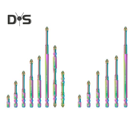 6/8Pcs High-Magnetic Screwdriver Drill Bit Set Rust-Resistant Universal Versatile Usage Strong Durability Anti-Slip Drill Bit Kit