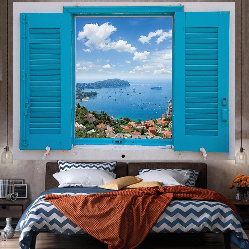 Window Decorative Ins Style Large Tapestry Wall Hanging Geometry Hippie Tapestry Home Room Decor Aesthetic Decoration