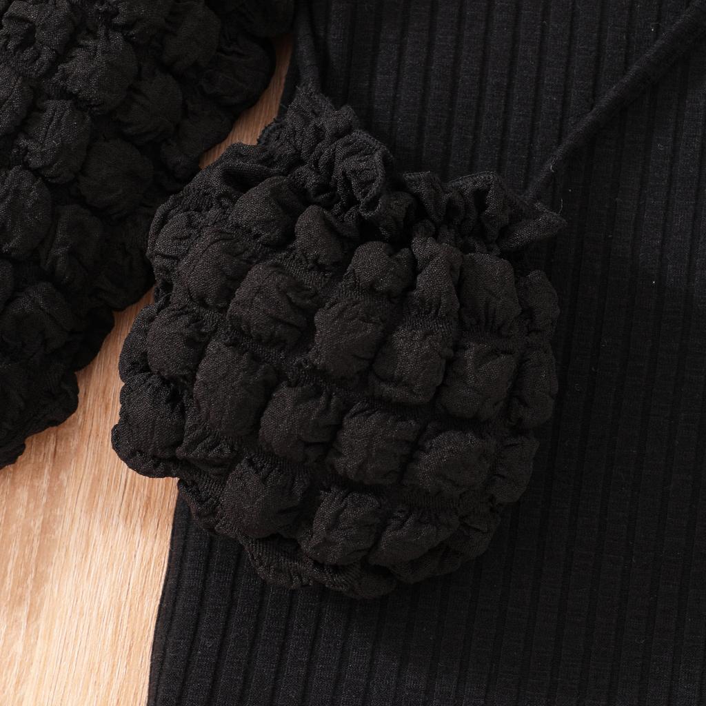 Одежда для девочек, осеннее платье с длинными рукавами, однотонное платье для детей, платья с сумкой, вязаный свитер принцессы, длинное платье