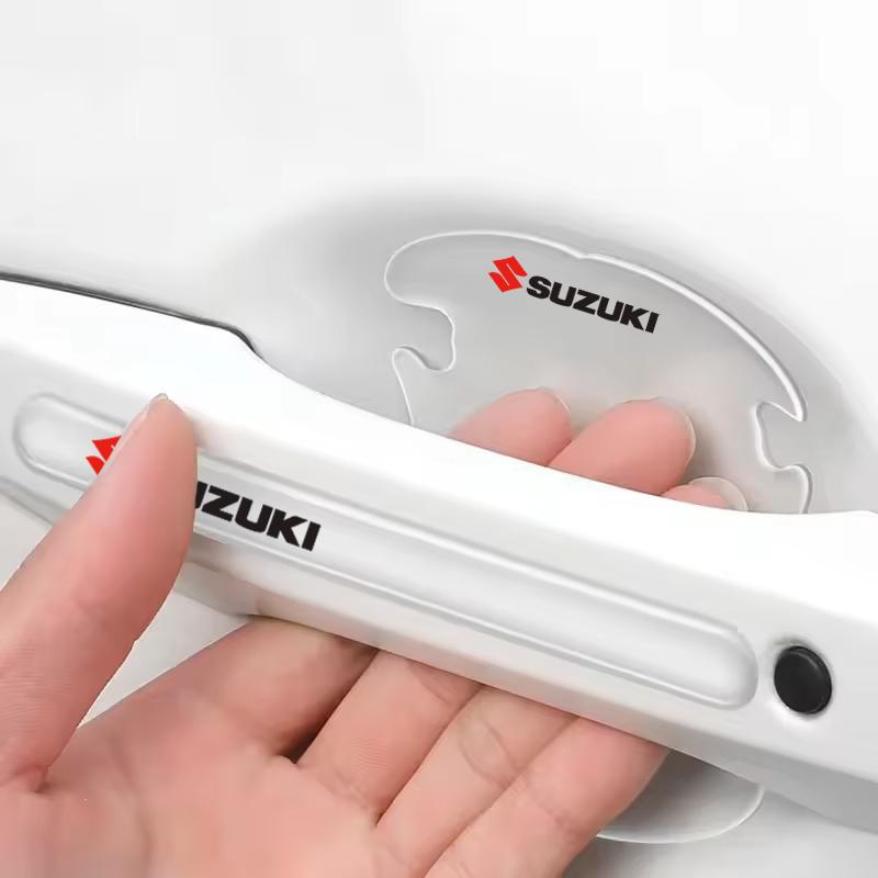Car Door Handle Bowl Stickers Rearview Mirror Anti-collision Protection Strip For Suzuki SX4 Swift Jimny Vitara Ignis Alto Swace