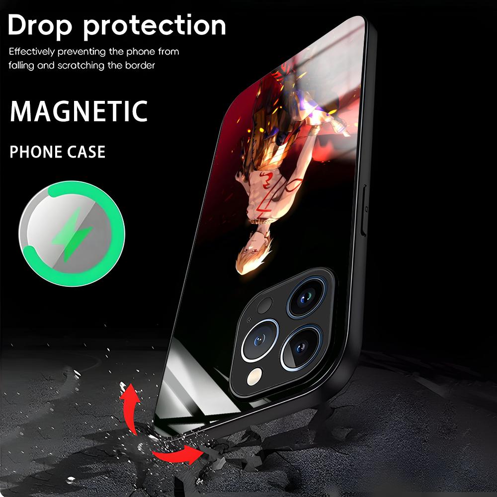 Fate strange Fake Phone Case For iPhone17 16 15 14 13 12 11 X XR XS 8 Plus Mini Pro Max Glass Magnetic Case