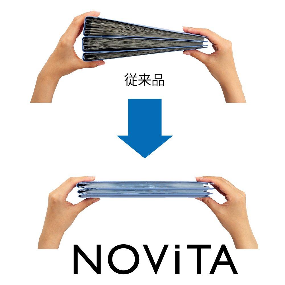 KOKUYO File Clear Book Novita Pocket A4 40 Sheets Black Wave-Cut RA-TN570D