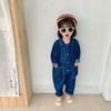 Spring and Autumn Children Clothing Jumpsuit Boys Girls Casual Letter Tooling Denim Baby Kids Clothes