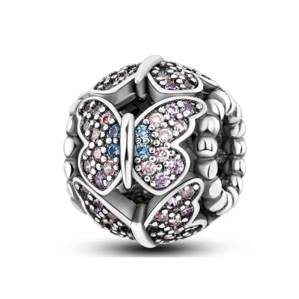 New Copper Butterfly Cactus Bee Honey Four-Leaf Clover Pendant Charm Bead Fit Original Bracelet Trinket Diy Women Jewelry