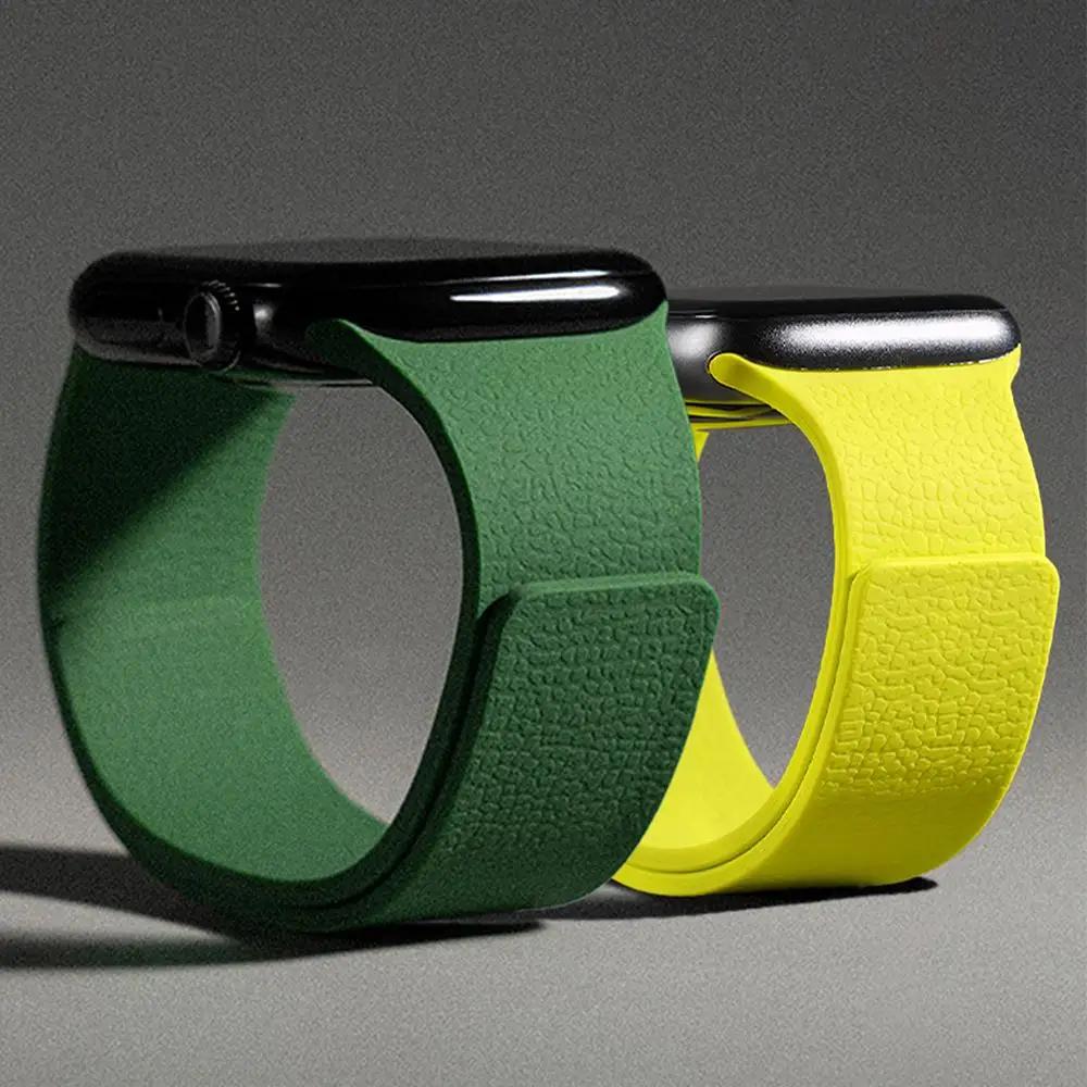 Роскошный магнитный ремешок для Apple Watch S11 S10 49 мм 44 мм 45 мм 46 мм 42 мм 40 мм силиконовый браслет iWatch Ultra 3 2 Series 10 9 8 SE