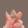 Small Sailboat Brooch, High-end Sense, Niche, High-end Men and Women, Smooth Sailing, Pin Anti-light Buckle, Corsage Accessories