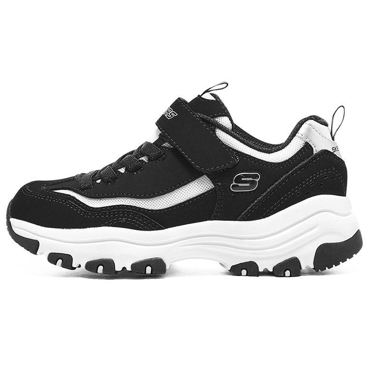 Skechers Детские повседневные кроссовки I Conik из синтетической кожи и текстиля, низкие, черные с белым, для подростков 8701645L-BKW