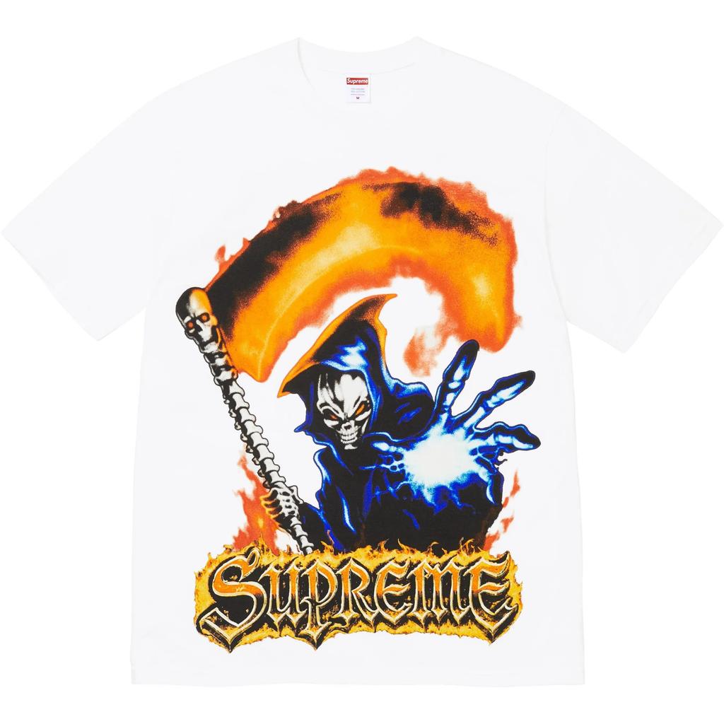 Supreme SS26 T-Shirts Unisex Crew Neck Moderate Straight Fit (Unisex) T-Shirts supreme-grim-reaper-tee-brown