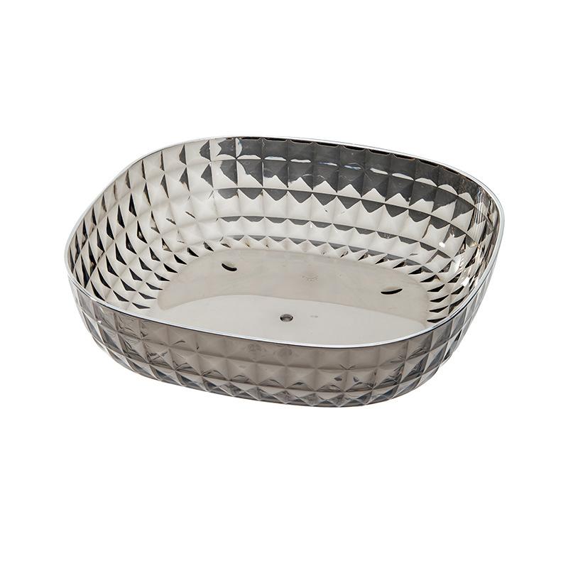 Легкий роскошный прозрачный поднос для фруктов, домашний поднос для закусок и сухофруктов, поднос для конфет высокой ценности, простой и углубленный пластиковый поднос