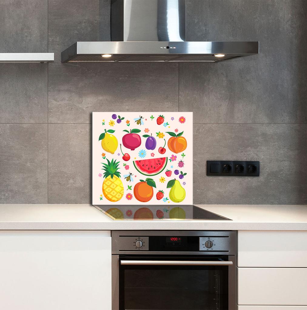 PANEL SZKLANY DO KUCHNI 65x60 Owoce