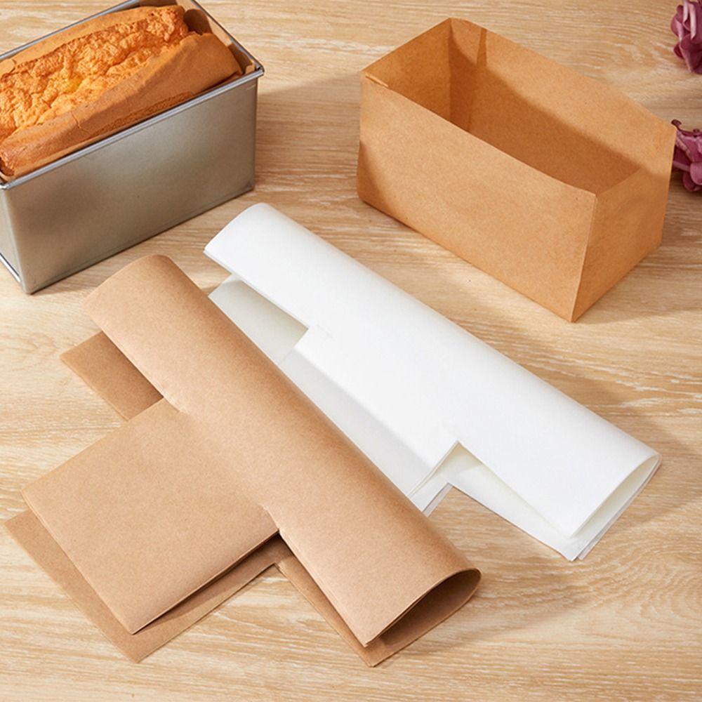 50Sheet Creative Loaf Pan Liners Dishwasher Safe Cake Edge Paper Kitchen Tool