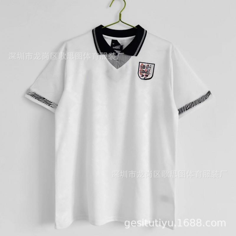 Retro France England National Team Football Jersey Home Away Soccer Uniform Men