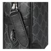Gucci Бренд GG Emblem узор из букв застежка-молния тканевая косметичка маленький размер мужская черная