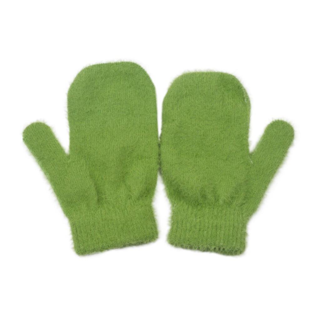 Дышащие шерстяные вязаные непродуваемые варежки модные пушистые перчатки мужские женские