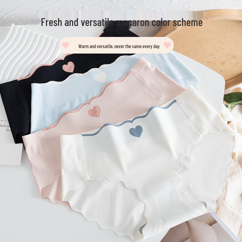 Women's Ice Silk Seamless Mid-Waist Briefs - Summer Thin Style, Plus Size, for Teenage Girls