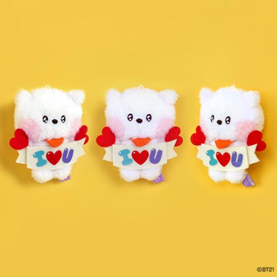 BT21 Брелок для ключей Minini Plush I LOVE YOU ver.