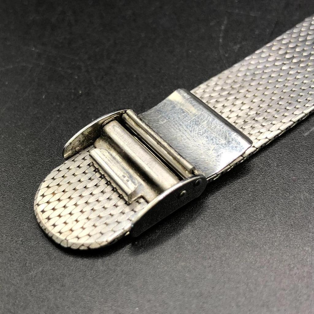 Used [MAST-1026]LonginesGold logo mesh bracelet 18mm