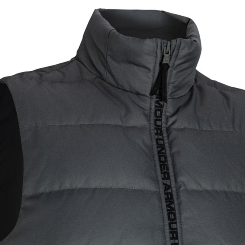 Under Armour Solid Color Loose Woven Lightweight Training Sports Down Vest Men Vests Gray 1342703-012