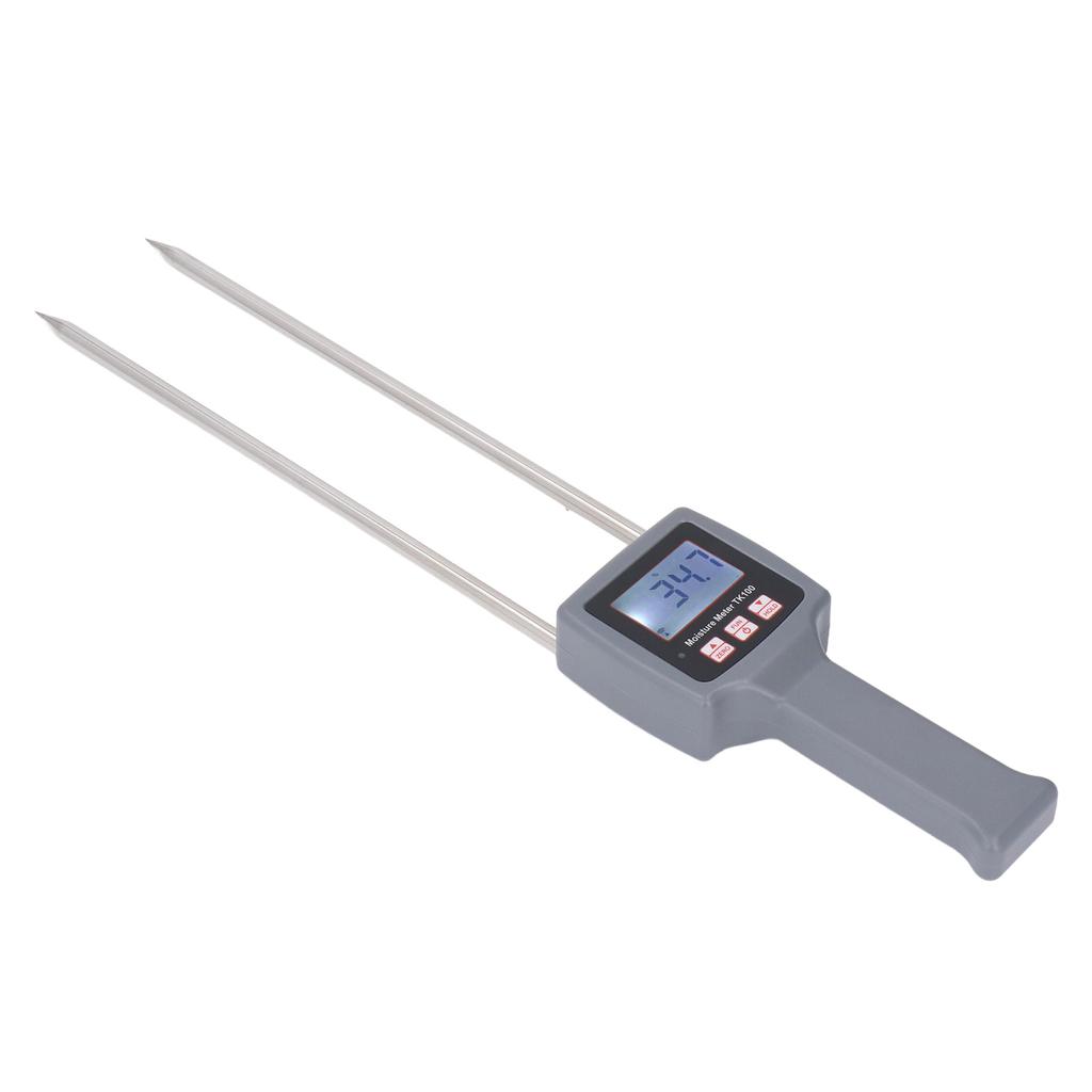 Portable Hay Humidity Meter Backlit Display High Accuracy Hay Humidity Tester for Cereal Straw Forage Grass Bran