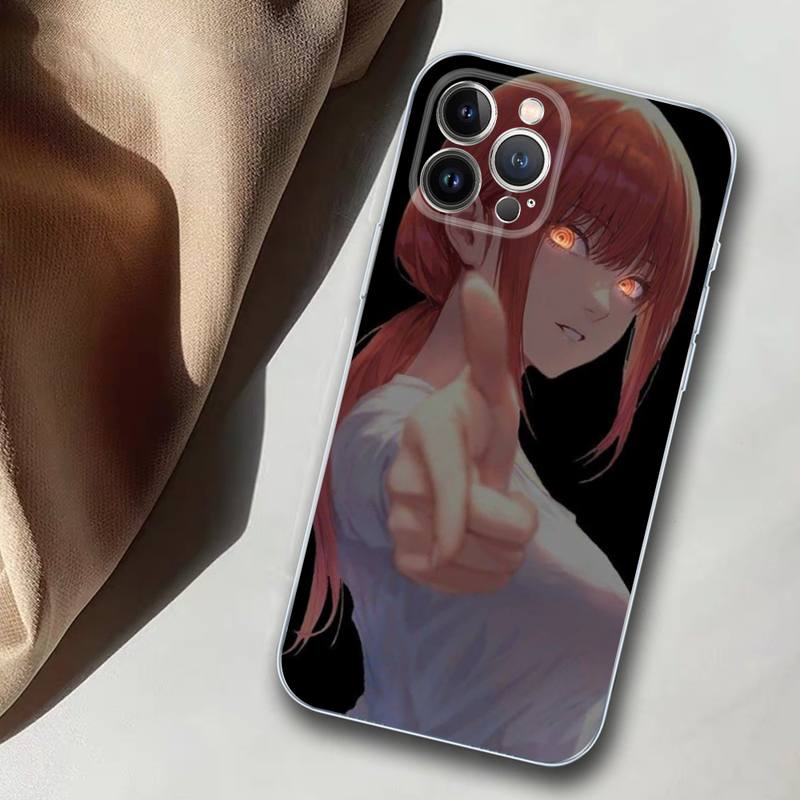 Makima Chainsaw Man манга аниме чехол для телефона мягкий силиконовый чехол для iphone 14 13 12 11 Pro Mini XS MAX 8 7 6 Plus X XS XR чехол