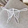 Open Crotch Bow Mesh Lace Panties Low Waist Thin Belt Thong Spicy Girl Style Lace Underpants  Hotel
