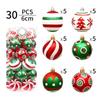 30PCS New Plastic Christmas Balls 6cm DIY Gifts Christmas Tree Ball Ornaments Multicolor Party Supplies New Year