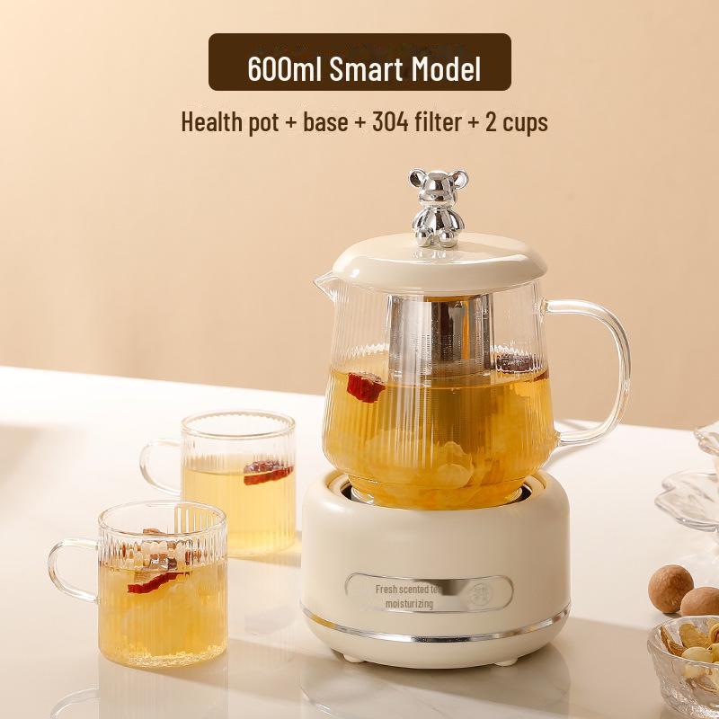 "Multi-functional Glass Tea Maker Kettle for Home and Office - Small Electric Flower Teapot Gift"