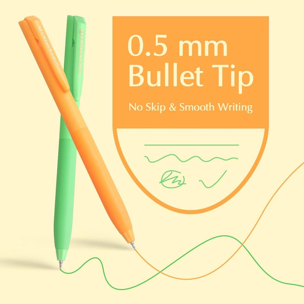Bribobo Colored Gel Pens, 0.5mm Quick Dry Fine Point Smooth Writing Colorful Pens for Note Taking and Journaling, 18 PCS