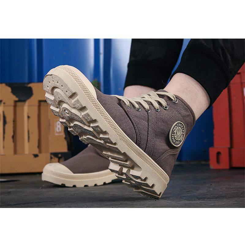 2025 Весна Осень Тканевые Туфли Мужские Ботильоны Плоские Нескользящие Уличный Стиль Модный Бренд Мужская Обувь Черный Дышащий D246