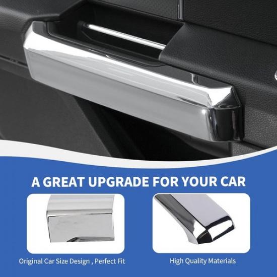 8x Inner Door Handles Covers Panel Trim For Ford F150 2015- Chrome Interior